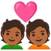 Emoji 💑🏾 Coppia Con Cuore, Carnagione Abbastanza Scura su Google 15.0.