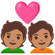💑🏽 Emoji Pareja Enamorada, Tono De Piel Medio en Google 15.0.