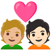 Couple Avec Cœur: Personne, Personne, Peau Moyennement Claire, Peau Claire Google 15.0.