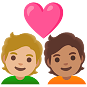 Couple Avec Cœur: Personne, Personne, Peau Moyennement Claire, Peau Légèrement Mate Google 15.0.