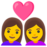👩‍❤️‍👩 Emoji Liebespaar: Frau, Frau Google 15.0.