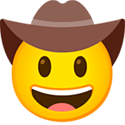 Gesicht mit Cowboyhut