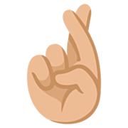 🤞🏼 Emoji Hand mit gekreuzten Fingern: mittelhelle Hautfarbe Google 15.0.