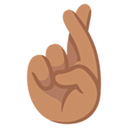 🤞🏽 Emoji Hand mit gekreuzten Fingern: mittlere Hautfarbe Google 15.0.
