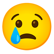 Emoji 😢 Faccina Che Piange su Google 15.0.