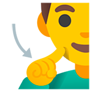 Emoji 🧏‍♂️ Uomo Con Problemi Di Udito su Google 15.0.