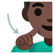 🧏🏿‍♂️ Emoji Hombre Sordo: Tono De Piel Oscuro en Google 15.0.