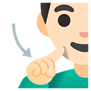Emoji 🧏🏻‍♂️ Uomo Con Problemi Di Udito: Carnagione Chiara su Google 15.0.