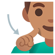 🧏🏽‍♂️ Emoji Hombre Sordo: Tono De Piel Medio en Google 15.0.