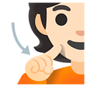 Emoji 🧏🏻 Persona Con Problemi Di Udito: Carnagione Chiara su Google 15.0.