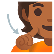 Emoji 🧏🏾 Persona Con Problemi Di Udito: Carnagione Abbastanza Scura su Google 15.0.