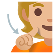 Emoji 🧏🏼 Persona Con Problemi Di Udito: Carnagione Abbastanza Chiara su Google 15.0.