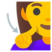 Emoji 🧏‍♀️ Donna Con Problemi Di Udito su Google 15.0.