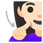 Emoji 🧏🏻‍♀️ Donna Con Problemi Di Udito: Carnagione Chiara su Google 15.0.