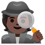 🕵🏿 Emoji Detektiv(in): dunkle Hautfarbe Google 15.0.