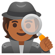 🕵🏾 Emoji Detetive: Pele Morena Escura na Google 15.0.