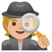 Emoji 🕵🏼 Detective: Carnagione Abbastanza Chiara su Google 15.0.