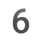 6️ Emoji Numero seis en Google 15.0.