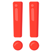 Emoji ‼️ Doppio Punto Esclamativo su Google 15.0.
