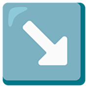 Emoji ↘️ Freccia In Basso A Destra su Google 15.0.