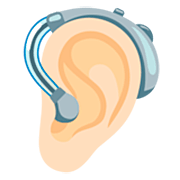 🦻🏻 Emoji Ouvido Com Aparelho Auditivo: Pele Clara na Google 15.0.