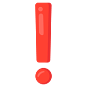❗ Emoji rotes Ausrufezeichen Google 15.0.