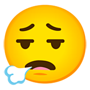 😮‍💨 Emoji Cara Exhalando en Google 15.0.