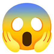 😱 Emoji Cara Gritando De Miedo en Google 15.0.