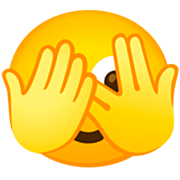 Emoji 🫣 Faccia Con Occhi Sbirciati su Google 15.0.