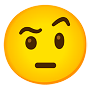🤨 Emoji Cara Con Ceja Alzada en Google 15.0.