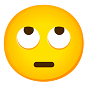 Emoji 🙄 Faccina Con Occhi Al Cielo su Google 15.0.