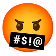 Emoji 🤬 Faccina Con Simboli Sulla Bocca su Google 15.0.
