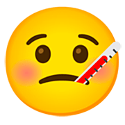 Emoji 🤒 Faccina Con Termometro su Google 15.0.