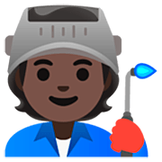 🧑🏿‍🏭 Emoji Operario: Tono De Piel Oscuro en Google 15.0.