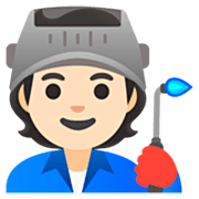 Emoji 🧑🏻‍🏭 Persona Che Lavora In Fabbrica: Carnagione Chiara su Google 15.0.