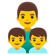 👨‍👦‍👦 Emoji Familie: Mann, Junge und Junge Google 15.0.