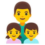 Emoji 👨‍👧‍👦 Famiglia: Uomo, Bambina E Bambino su Google 15.0.