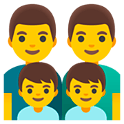 Emoji 👨‍👨‍👦‍👦 Famiglia: Uomo, Uomo, Bambino E Bambino su Google 15.0.