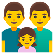 👨‍👨‍👧 Emoji Familie: Mann, Mann und Mädchen Google 15.0.