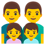 Emoji 👨‍👨‍👧‍👦 Famiglia: Uomo, Uomo, Bambina E Bambino su Google 15.0.