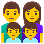👨‍👩‍👦‍👦 Emoji Família: Homem, Mulher, Menino E Menino na Google 15.0.