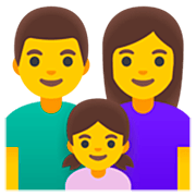 Émoji 👨‍👩‍👧 Famille : Homme, Femme Et Fille sur Google 15.0.