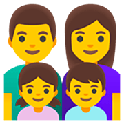 Emoji 👨‍👩‍👧‍👦 Famiglia: Uomo, Donna, Bambina E Bambino su Google 15.0.