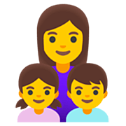 Emoji 👩‍👧‍👦 Famiglia: Donna, Bambina E Bambino su Google 15.0.