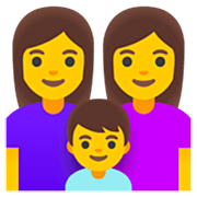 Émoji 👩‍👩‍👦 Famille : Femme, Femme Et Garçon sur Google 15.0.