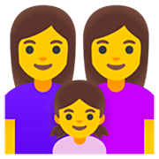 👩‍👩‍👧 Emoji Familia: Mujer, Mujer, Niña en Google 15.0.