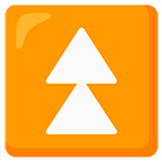 ⏫ Emoji Triángulo Doble Hacia Arriba en Google 15.0.