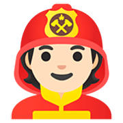 Emoji 🧑🏻‍🚒 Pompiere: Carnagione Chiara su Google 15.0.