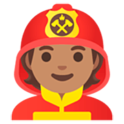 🧑🏽‍🚒 Emoji Bombero: Tono De Piel Medio en Google 15.0.