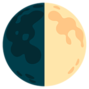 Emoji 🌓 Primo Quarto Di Luna su Google 15.0.